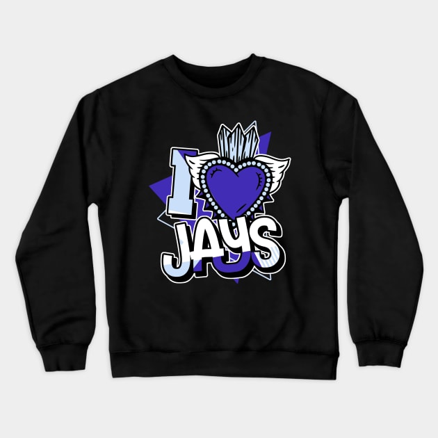 I Love Jays Dark Concord Crewneck Sweatshirt by funandgames